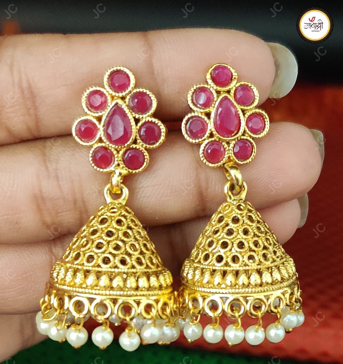 Copper jhumkas sale