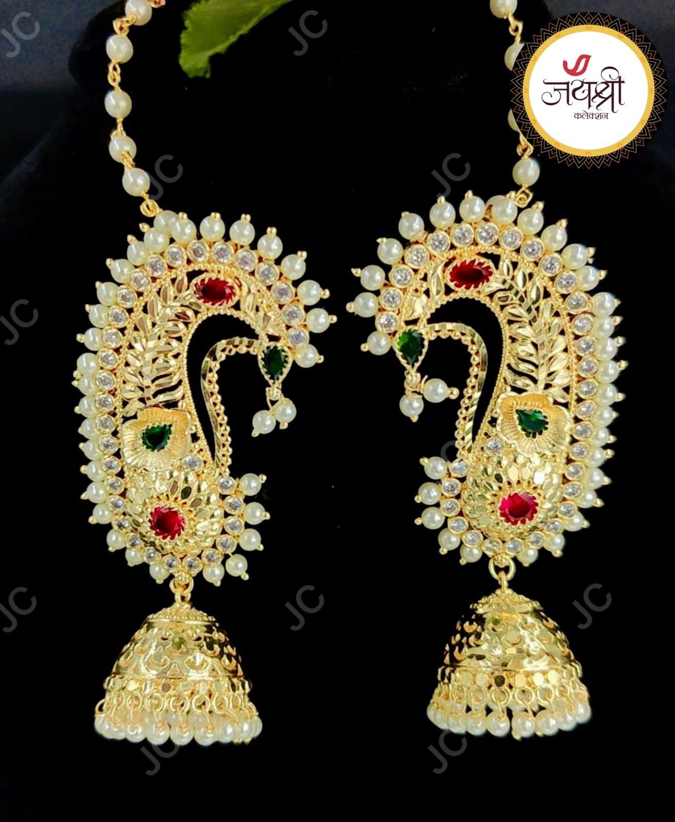 Amazon.com: Bodha Traditional Indian Gold Plated Handcrafted Antique  Peacock Jewellery Ear Cuff Jhumka Earring For Women (SJ_1897): Clothing,  Shoes & Jewelry