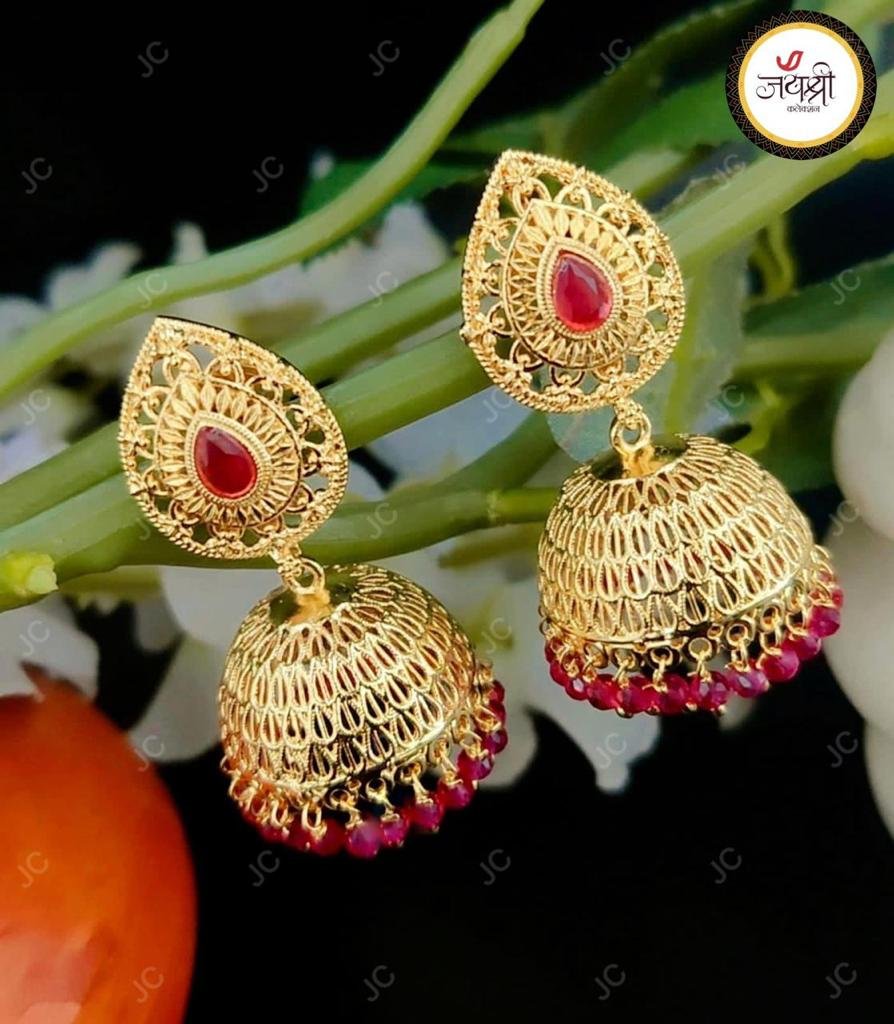 Golden jhumke hot sale new design