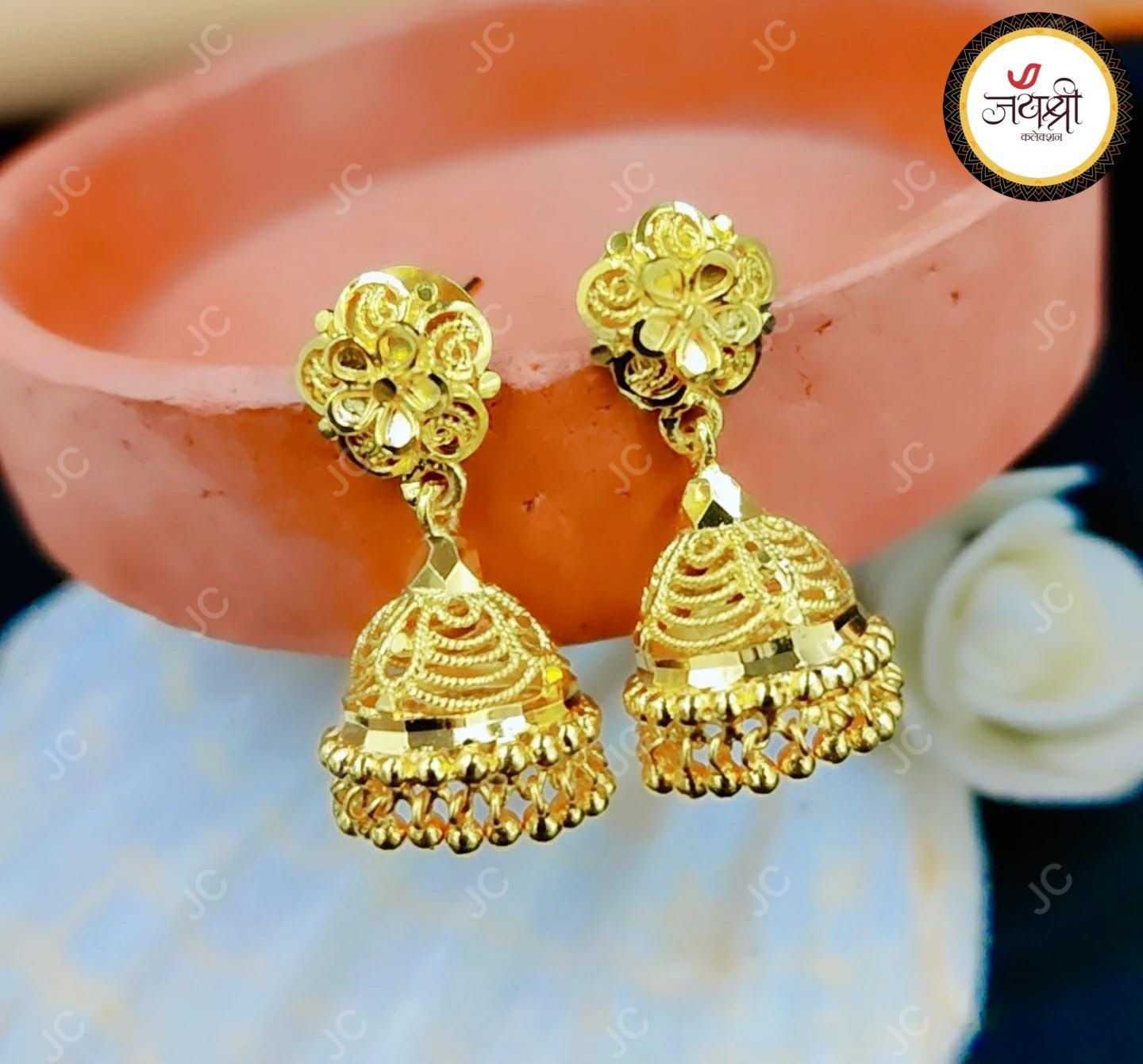 22k Gold Plated Stud 6 Pair Combo Indian Party Wear Earrings Set ja878 |  eBay